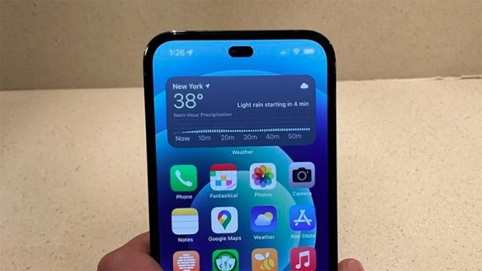 camera selfie của iPhone 14 Pro sẽ được tích hợp trong phần notch hình viên thuốc