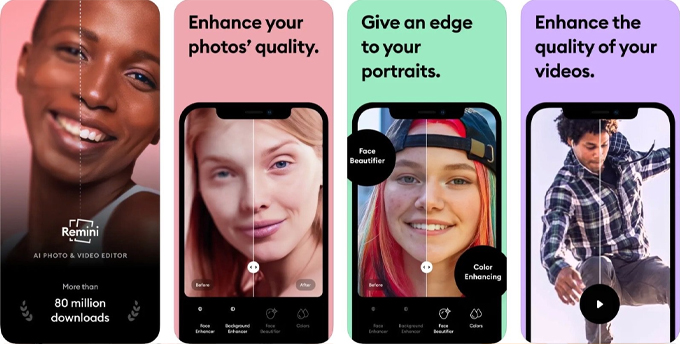 Top ứng dụng AI cho iPhone miễn phí tốt nhất Remini AI