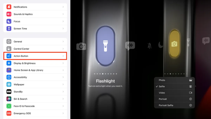 Thiết lập nút hành động mới trên iPhone 15 Pro và Pro Max