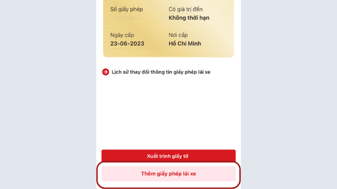 Bước 2 Cách thêm GPLX vào VNeID