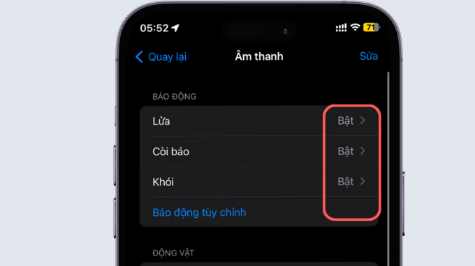 Bước 4 Cách bật tính năng phát hiện cháy trên iPhone