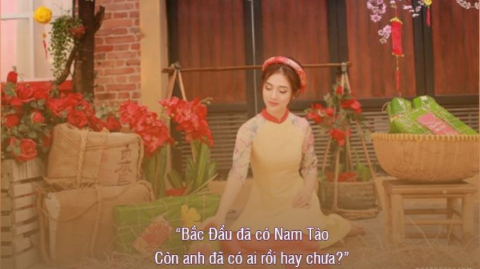 Caption thả thính Tết cho nữ