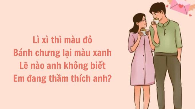 Caption thả thính Tết 2025 hài hước