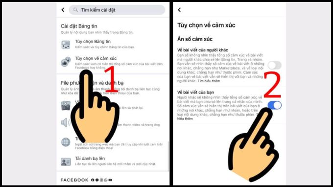 Hướng dẫn cách ẩn like trên Facebook