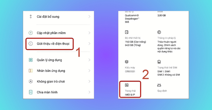 Check bảo hành OPPO Xem trong phần Cài đặt (Settings)