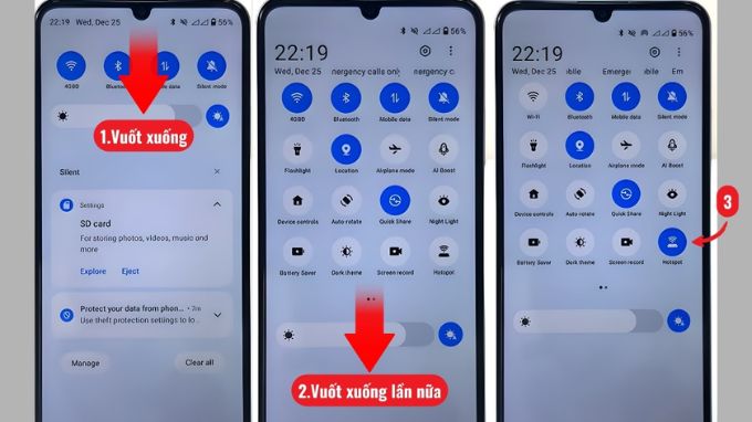 Cách chia sẻ 4G trên realme nhanh từ Trung tâm điều khiển