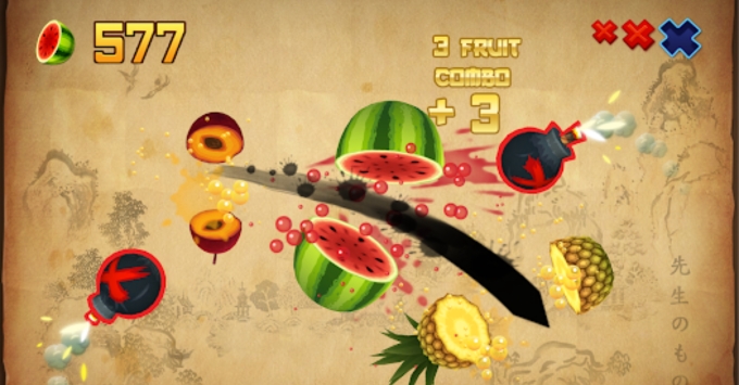 Fruit Ninja là game tuổi thơ trên điện thoại hay nhất