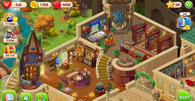 Homescapes là game tuổi thơ trên điện thoại hay nhất