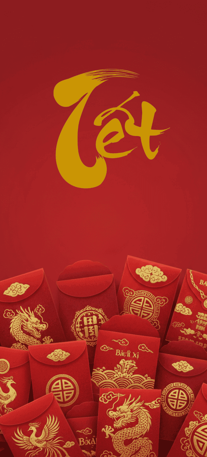 Hình nền đỏ ngày Tết 1