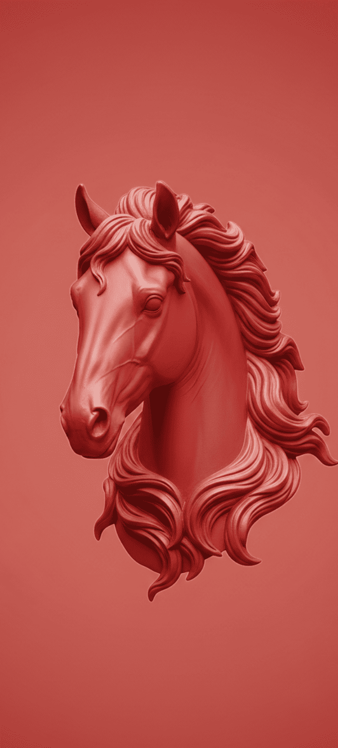 Hình nền đỏ ngày Tết họa tiết ngựa 3