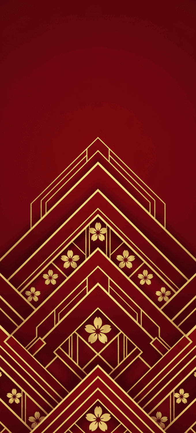 Hình nền đỏ ngày Tết tối giản 10