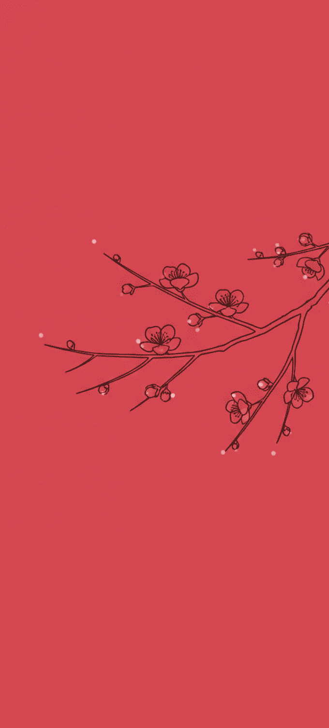 Hình nền đỏ ngày Tết tối giản 2