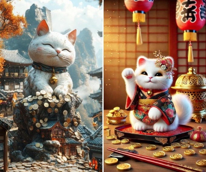 Hình nền mèo thần tài (maneki neko): Chiêu tài và rước lộc mới nhất