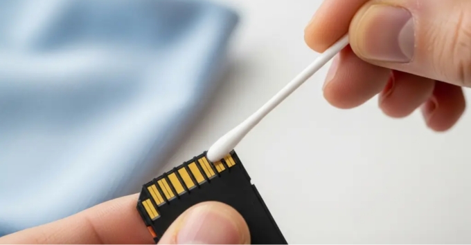 Hướng dẫn 5 bước khắc phục lỗi OPPO không nhận thẻ SD bằng cách  Vệ sinh thẻ nhớ và khay sim đúng cách