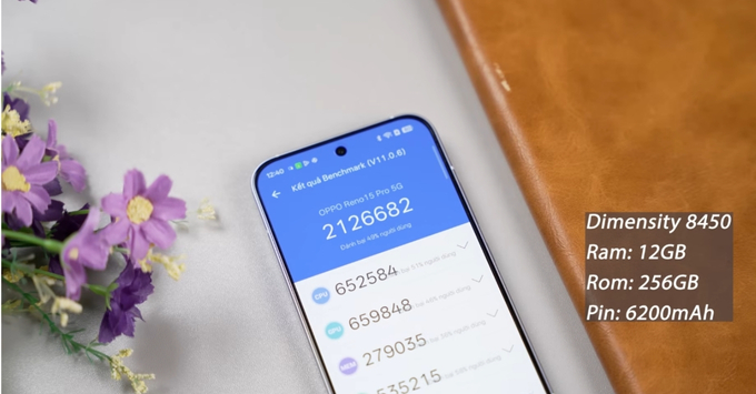 Hiệu năng Oppo Reno15 Pro mạnh mẽ với vi xử lý cao cấp, xử lý mượt mọi tác vụ