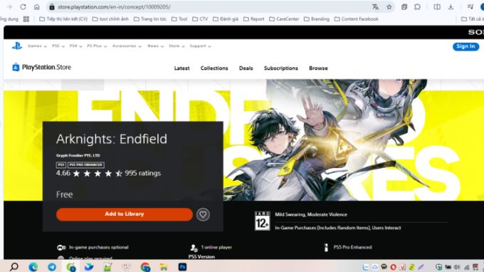 Hướng dẫn tải Arknights Endfield trên PS5