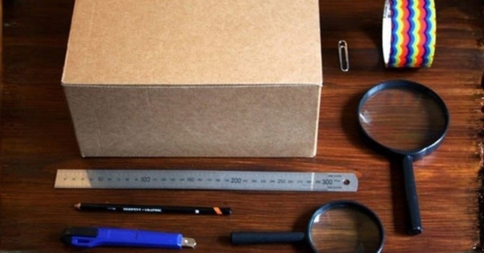 Cách 1: Tự chế máy chiếu phim iPhone bằng hộp giày (Dành cho người thích DIY)