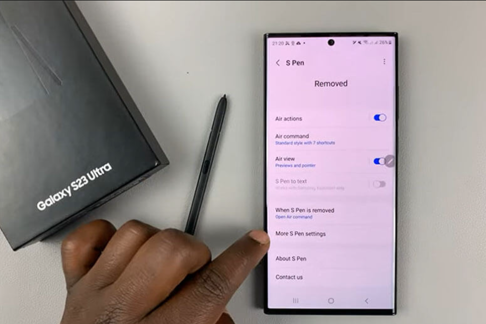 Air View giúp bạn thực hiện mọi thao tác trên Galaxy S23 Ultra mà không chạm vào màn hình.