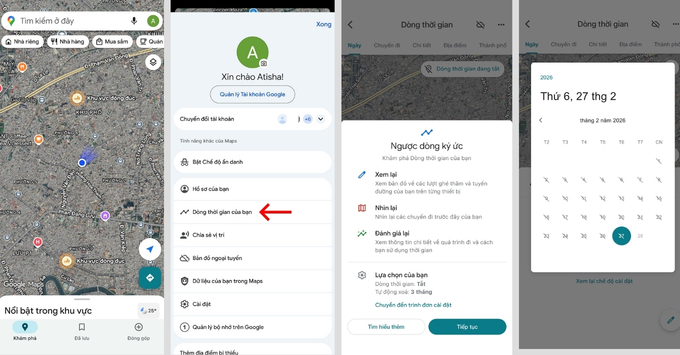 Định vị điện thoại OPPO trên iPhone bằng cách kiểm tra Lịch sử vị trí (Google Timeline)