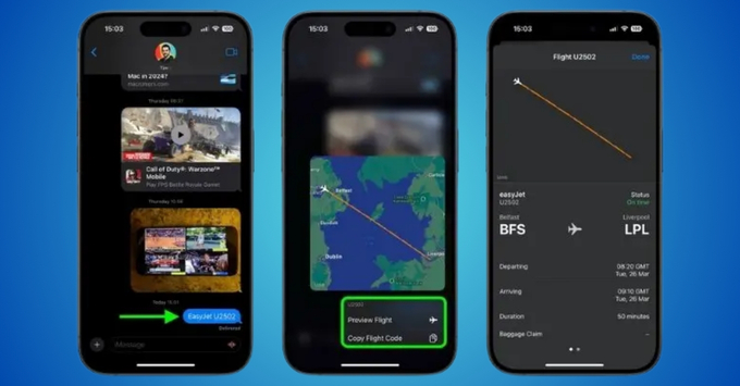 Cách theo dõi chuyến bay trên iPhone bằng cách Sử dụng iMessage
