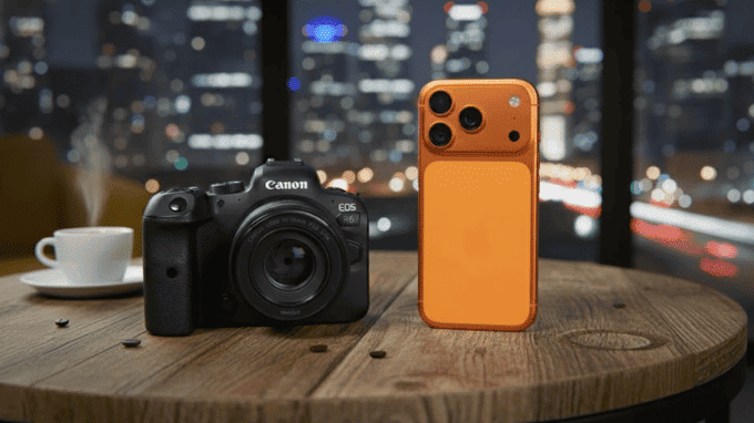 Camera iPhone 17 và Cannon R6 II