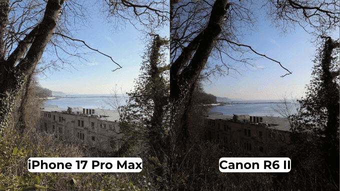 Canon R6 II chân thực, nhưng iPhone 17 Pro lại cho ảnh đẹp 