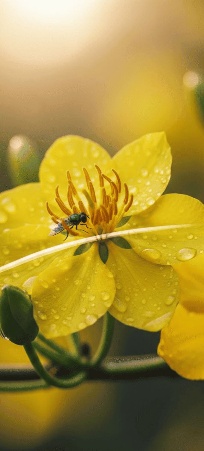 Hình nền hoa mai vàng chụp cận cảnh nghệ thuật