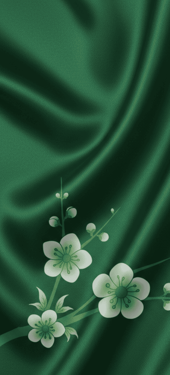 Hình nền hoa mai vẽ đồ họa phong cách truyền thống