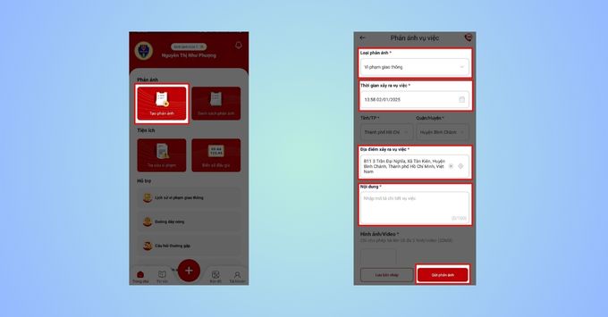 Hướng dẫn sử dụng VNeTraffic để gửi phản ánh vi phạm