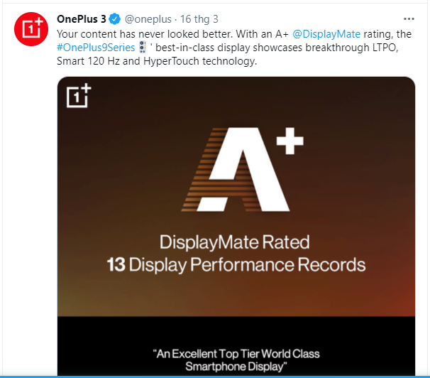 OnePlus 9 Pro sẽ mang đến chất lượng hiển thị xuất sắc nhờ màn hình 2K+ 120Hz
