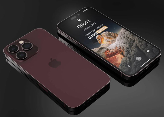 Hình ảnh iPhone 14 Pro lộ diện với màu sắc mới mẻ