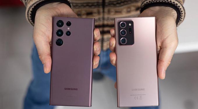 Galaxy s22 Ultra có thiết kế thu hút hơn so với Galaxy Note 20 Ultra