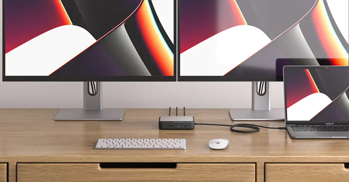 Cách kết nối hai hoặc nhiều màn hình ngoài với MacBook thông qua Alogic Dual 4K Universal
