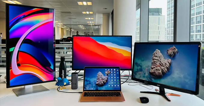 Cách kết nối hai hoặc nhiều màn hình ngoài với MacBook thông qua Ugreen USB - C