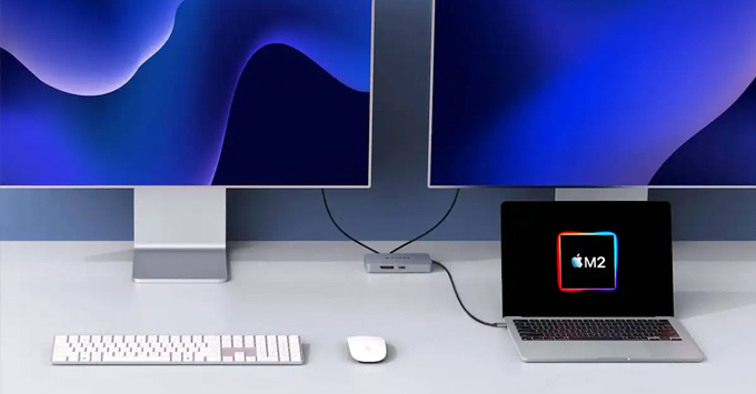 Cách kết nối hai hoặc nhiều màn hình ngoài với MacBook thông qua Hyperdrive Dual 4K HDMI 10 in 1