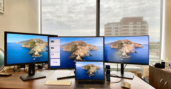 Cách thứ nhất để kết nối hai hoặc nhiều màn hình ngoài với MacBook