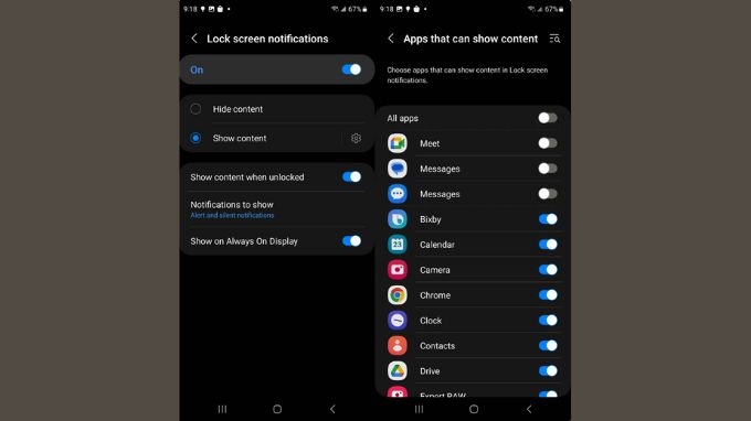 tính năng thông báo ứng dụng trên samsung galaxy s23
