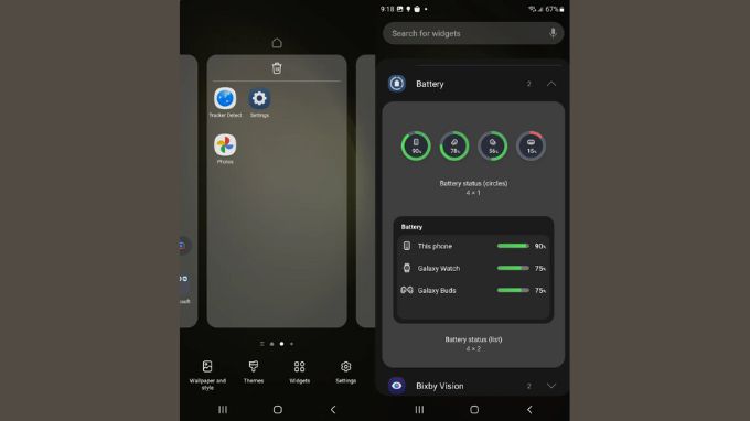 kiểm tra lượng pin trên samsung galaxy s23