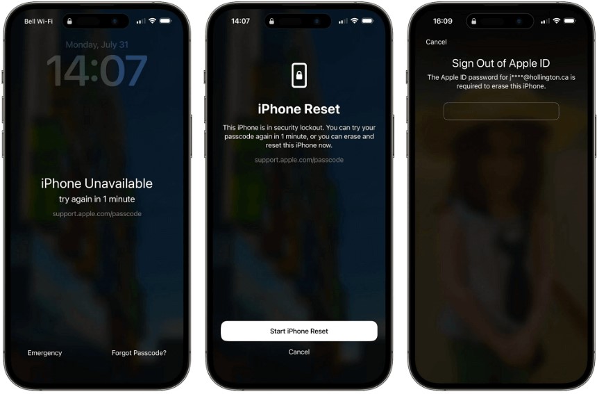 Hướng dẫn cách reset iPhone 15 cũ bằng cách quên mật khẩu