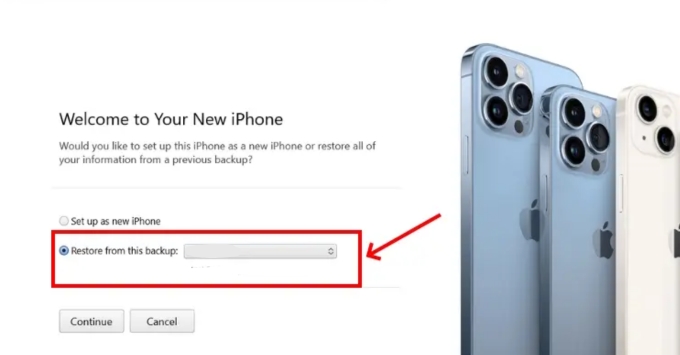 Cách chuyển dữ liệu sang iPhone 17 bằng iTunes
