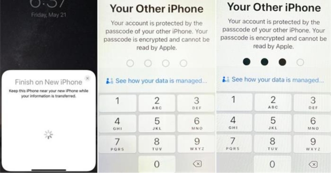 Cách chuyển dữ liệu sang iPhone 17 bằng Quick Start mã pin