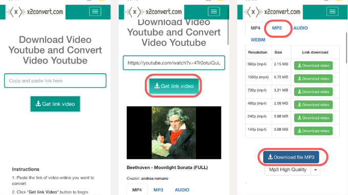 Dùng x2convert tạo file âm thanh