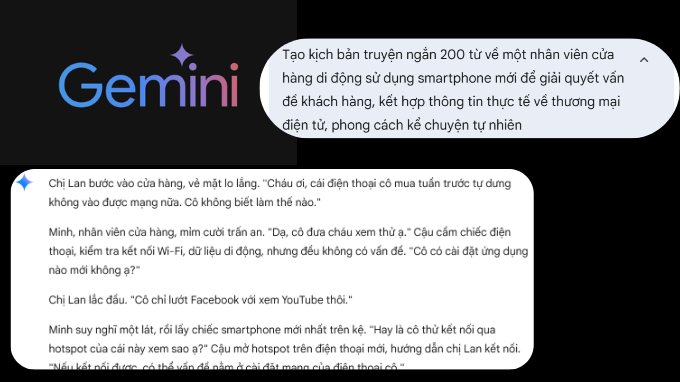 Gemini - AI Viết kịch bản miễn phí từ Google