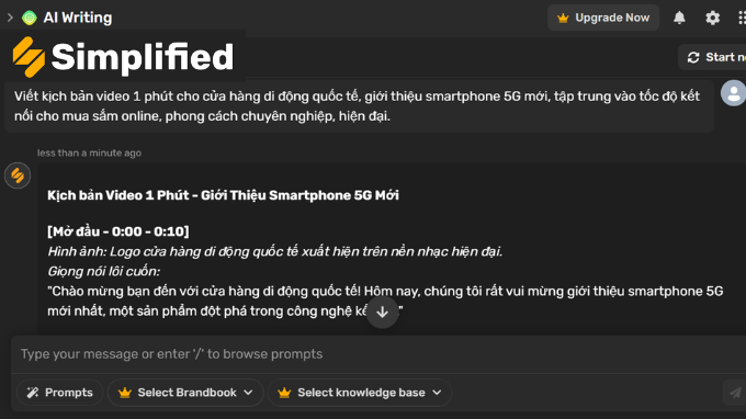  Simplified AI Script Generator kịch bản quốc tế
