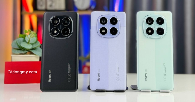 Redmi Note 14 Pro 5G thiết kế sang trọng, khung viền chắc chắn, mặt lưng kính cao cấp, chống nước chuẩn IP