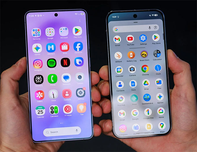 Màn hình Pixel sáng hơn nhưng Samsung bảo mật hơn