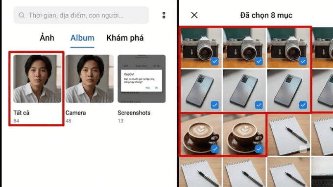 Xóa ảnh trùng lặp trên ứng dụng Ảnh của điện thoại OPPO