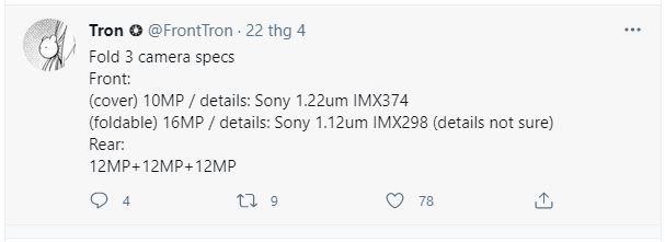Máy ảnh Galaxy Z Fold 3 có thể sẽ không mang đến những thay đổi lớn mà người dùng mong đợi