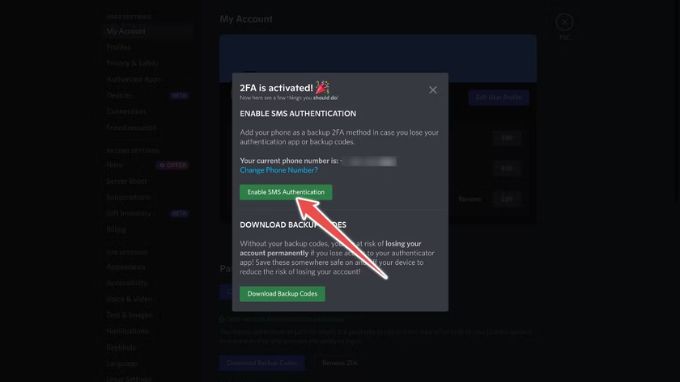 Cách xác thực 2 yếu tố trên Discord