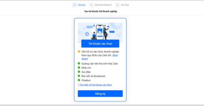 Cách đăng ký Zalo OA đơn giản tại nhà bước 3